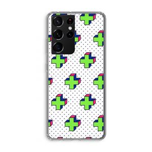 CaseCompany 8-bit N°10: Samsung Galaxy S21 Ultra Transparant Hoesje