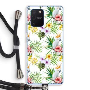 CaseCompany Gele kuif: Samsung Galaxy Note 10 Lite Transparant Hoesje met koord