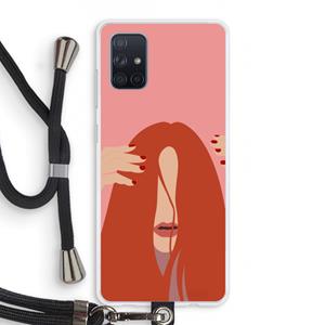 CaseCompany Woke up like this: Samsung Galaxy A71 Transparant Hoesje met koord