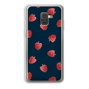 CaseCompany Framboosjes: Samsung Galaxy A8 (2018) Transparant Hoesje