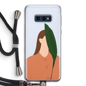CaseCompany Leaf: Samsung Galaxy S10e Transparant Hoesje met koord