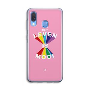 CaseCompany Het Leven Is Mooi: Samsung Galaxy A40 Transparant Hoesje