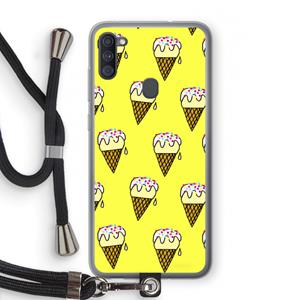 CaseCompany Isjes: Samsung Galaxy A11 Transparant Hoesje met koord