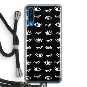 CaseCompany Eye pattern #3: Samsung Galaxy A50 Transparant Hoesje met koord