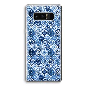 CaseCompany Blauw motief: Samsung Galaxy Note 8 Transparant Hoesje