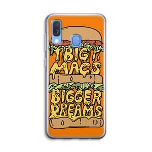 CaseCompany Big Macs Bigger Dreams: Samsung Galaxy A40 Transparant Hoesje