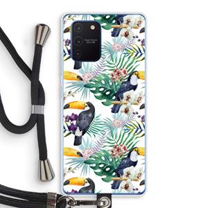 CaseCompany Tukans: Samsung Galaxy Note 10 Lite Transparant Hoesje met koord