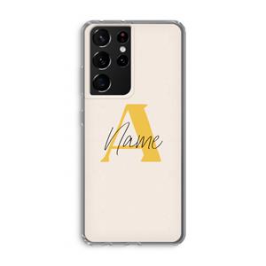 CaseCompany Amber Script: Samsung Galaxy S21 Ultra Transparant Hoesje