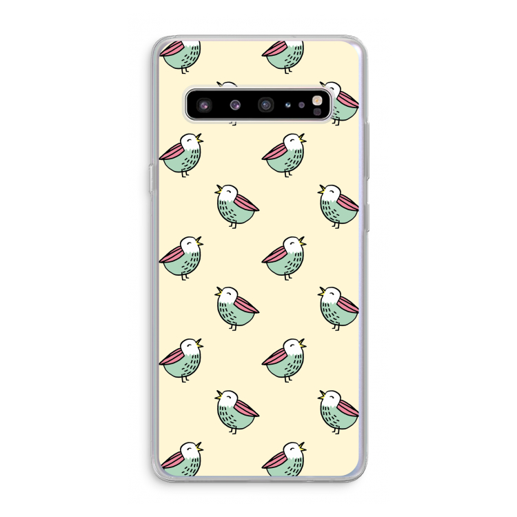 CaseCompany Vogeltjes: Samsung Galaxy S10 5G Transparant Hoesje