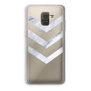 CaseCompany Marmeren pijlen: Samsung Galaxy A8 (2018) Transparant Hoesje