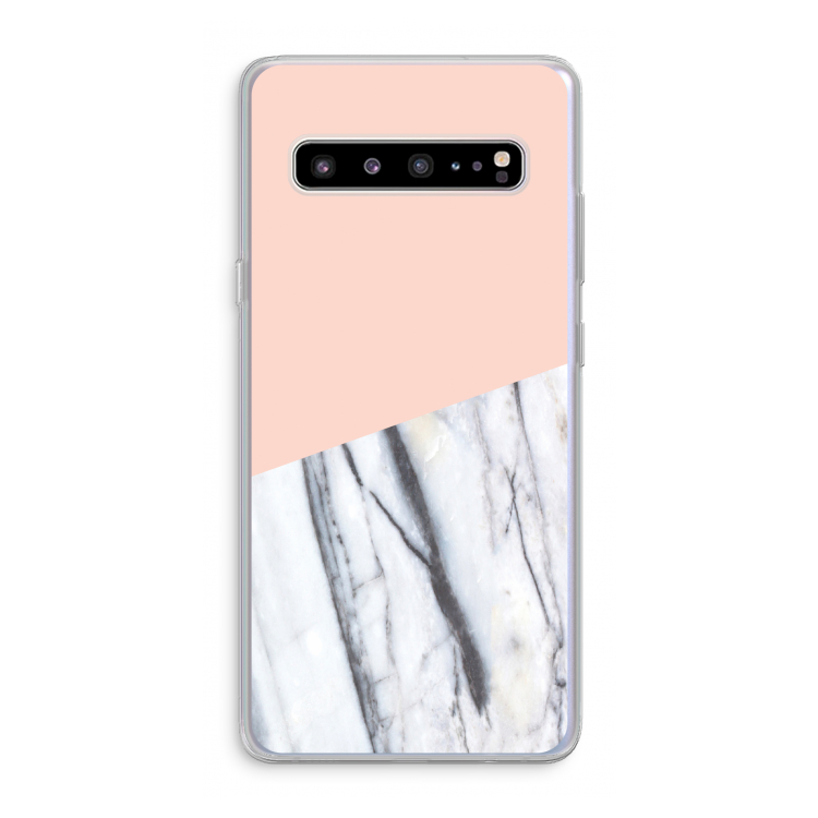 CaseCompany A touch of peach: Samsung Galaxy S10 5G Transparant Hoesje