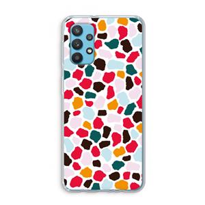 CaseCompany Colored Giraffe: Samsung Galaxy A32 4G Transparant Hoesje