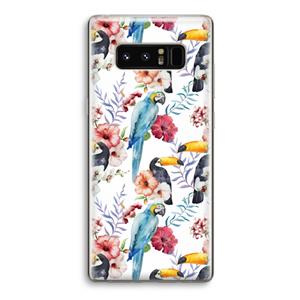 CaseCompany Bloemen tukan: Samsung Galaxy Note 8 Transparant Hoesje