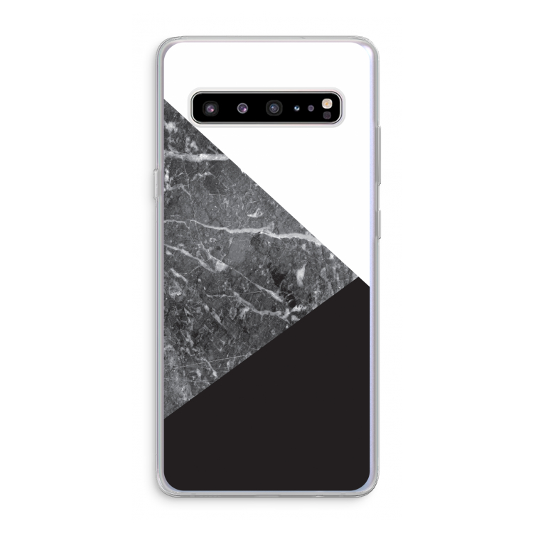 CaseCompany Combinatie marmer: Samsung Galaxy S10 5G Transparant Hoesje