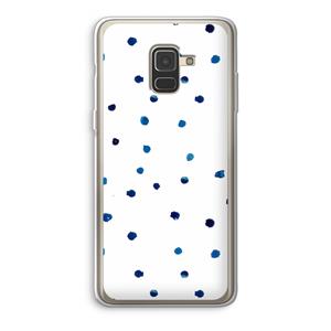 CaseCompany Blauwe stippen: Samsung Galaxy A8 (2018) Transparant Hoesje