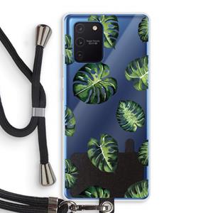 CaseCompany Tropische bladeren: Samsung Galaxy Note 10 Lite Transparant Hoesje met koord