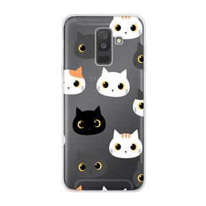 CaseCompany Katten: Samsung Galaxy A6 Plus (2018) Transparant Hoesje