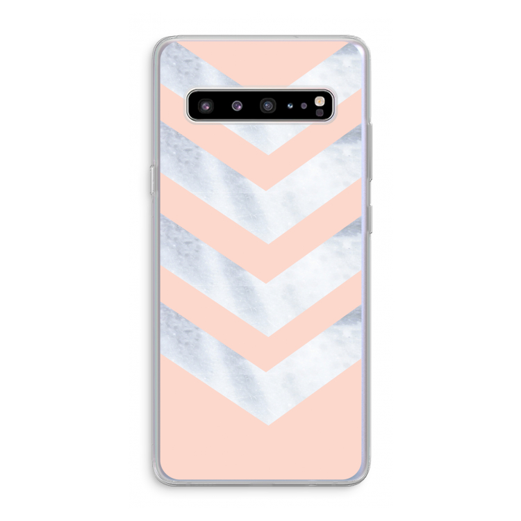 CaseCompany Marmeren pijlen: Samsung Galaxy S10 5G Transparant Hoesje