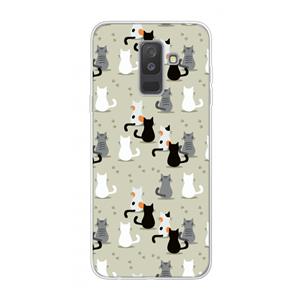 CaseCompany Katten: Samsung Galaxy A6 Plus (2018) Transparant Hoesje