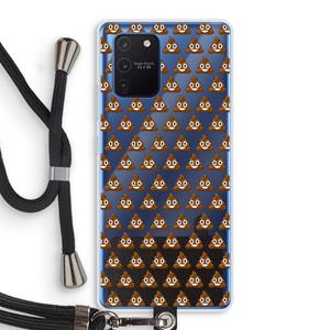 CaseCompany Poop emoji: Samsung Galaxy Note 10 Lite Transparant Hoesje met koord