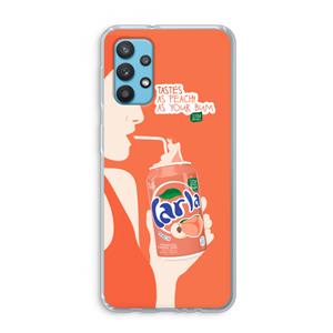 CaseCompany Peach please!: Samsung Galaxy A32 4G Transparant Hoesje