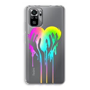 CaseCompany Hold My Heart: Xiaomi Redmi Note 10S Transparant Hoesje