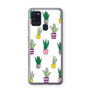 CaseCompany Sanseveria: Samsung Galaxy A21s Transparant Hoesje