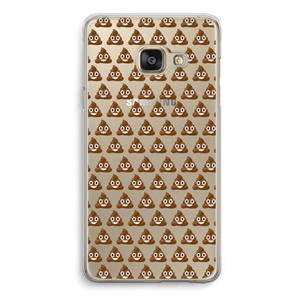 CaseCompany Poop emoji: Samsung A3 (2017) Transparant Hoesje