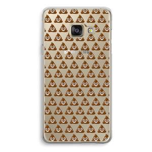 CaseCompany Poop emoji: Samsung A3 (2017) Transparant Hoesje