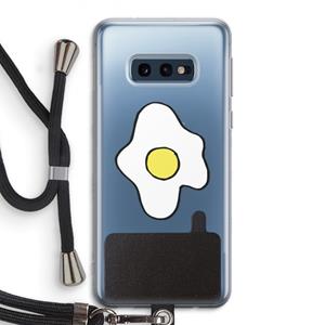 CaseCompany Spiegelei: Samsung Galaxy S10e Transparant Hoesje met koord