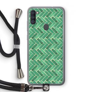 CaseCompany Moroccan tiles 2: Samsung Galaxy A11 Transparant Hoesje met koord