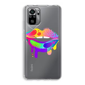 CaseCompany Lip Palette: Xiaomi Redmi Note 10S Transparant Hoesje