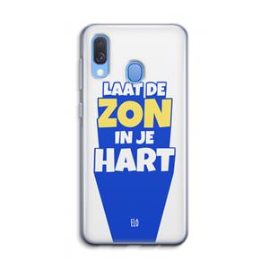 CaseCompany Laat de zon in je hart: Samsung Galaxy A40 Transparant Hoesje