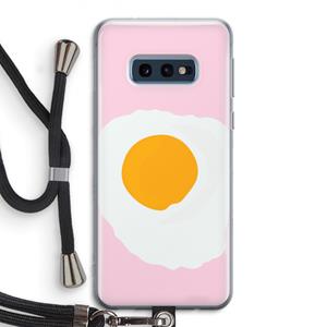 CaseCompany Sunny side up: Samsung Galaxy S10e Transparant Hoesje met koord