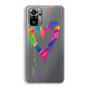 CaseCompany Melts My Heart: Xiaomi Redmi Note 10S Transparant Hoesje