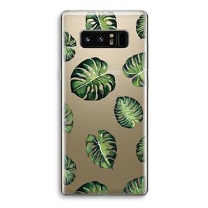 CaseCompany Tropische bladeren: Samsung Galaxy Note 8 Transparant Hoesje