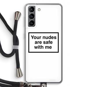 CaseCompany Safe with me: Samsung Galaxy S21 Transparant Hoesje met koord