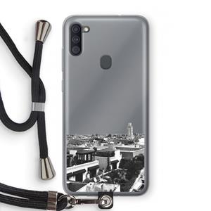 CaseCompany Marrakech Skyline : Samsung Galaxy A11 Transparant Hoesje met koord