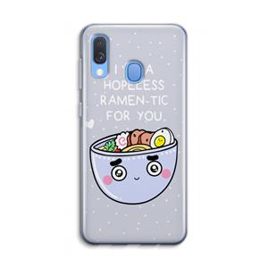 CaseCompany I'm A Hopeless Ramen-Tic For You: Samsung Galaxy A40 Transparant Hoesje