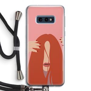 CaseCompany Woke up like this: Samsung Galaxy S10e Transparant Hoesje met koord