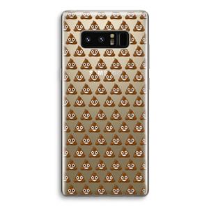 CaseCompany Poop emoji: Samsung Galaxy Note 8 Transparant Hoesje