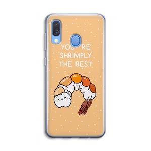 CaseCompany You're Shrimply The Best: Samsung Galaxy A40 Transparant Hoesje