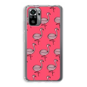CaseCompany Flamingo: Xiaomi Redmi Note 10S Transparant Hoesje