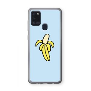 CaseCompany Banana: Samsung Galaxy A21s Transparant Hoesje