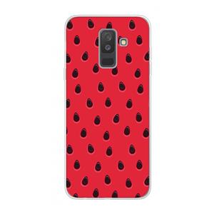 CaseCompany Watermelon: Samsung Galaxy A6 Plus (2018) Transparant Hoesje