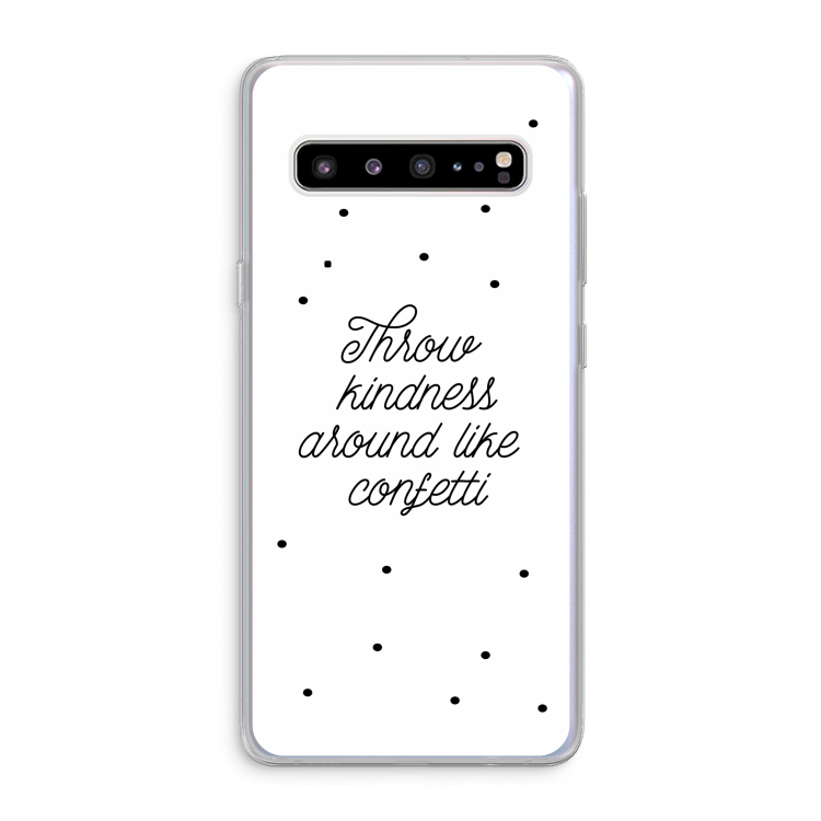 CaseCompany Confetti: Samsung Galaxy S10 5G Transparant Hoesje