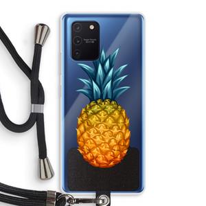 CaseCompany Grote ananas: Samsung Galaxy Note 10 Lite Transparant Hoesje met koord