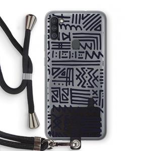 CaseCompany Marrakech print: Samsung Galaxy A11 Transparant Hoesje met koord