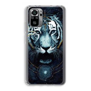 CaseCompany Darkness Tiger: Xiaomi Redmi Note 10S Transparant Hoesje