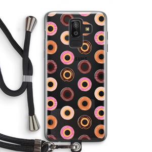 CaseCompany Donuts: Samsung Galaxy J8 (2018) Transparant Hoesje met koord